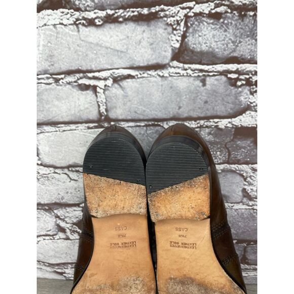 G.H. Bass Tailored Brown Leather Wingtip Lace Oxfords Shoes Women’s 7.5M US/38EU - Picture 7 of 16